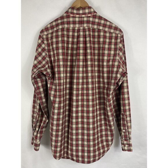 Ralph Lauren Men's Classic Fit Red Plaid Long Sleeve Button Down Shirt Sz 15/M - Picture 5 of 12